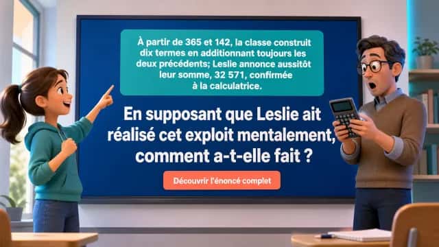 Le calcul de Leslie : sommer 10 termes en un instant | Tangente