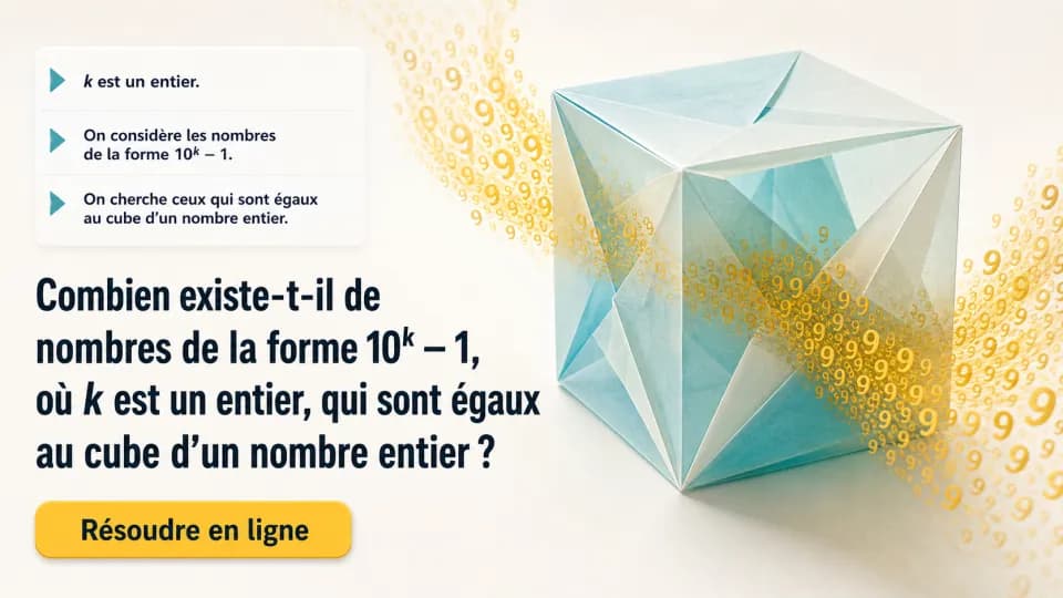♦♦♦ Combien de cubes ?