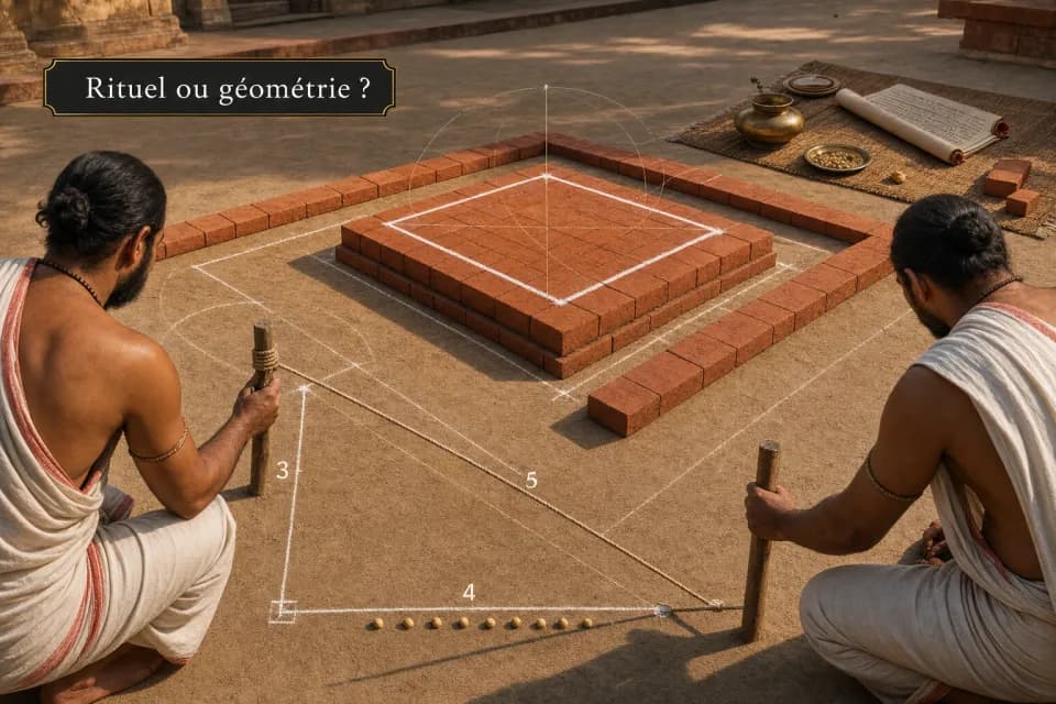 The hidden mathematics of the Vedas: ritual geometry and the Pythagorean theorem
