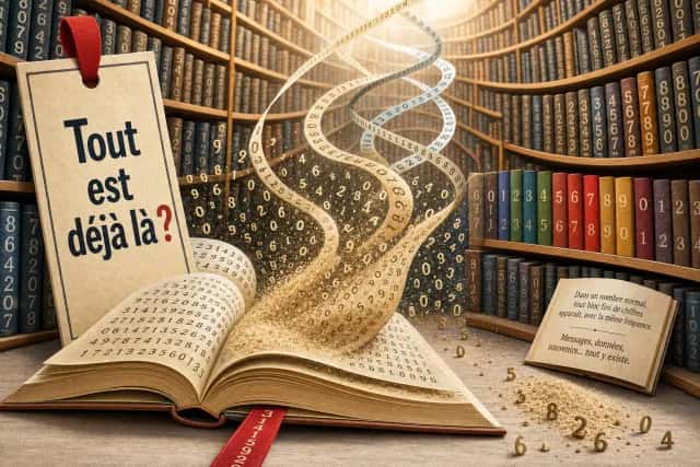 Normal numbers: The Library of Babel hides your password