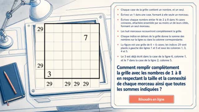 Le partage : découper la grille en morceaux connexes | Tangente