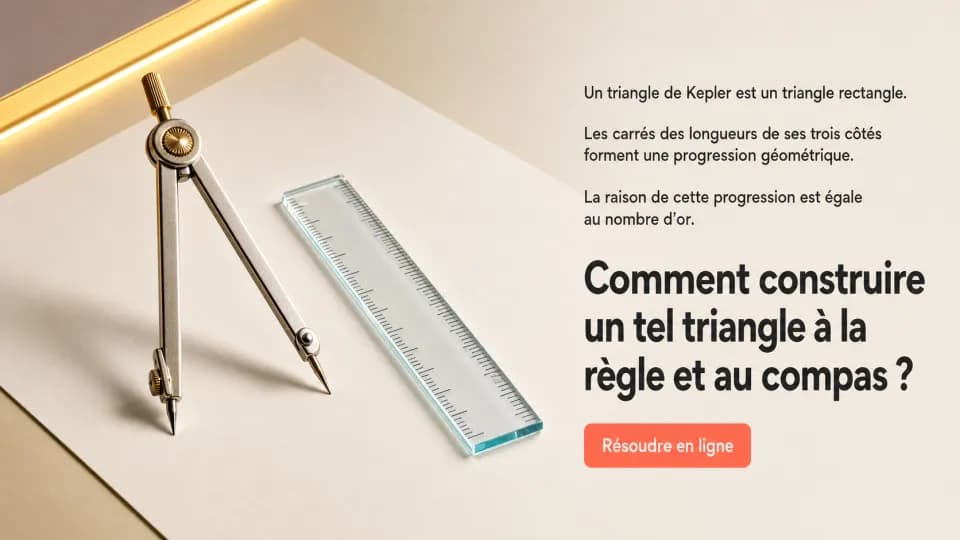 ♦♦ Un triangle de Kepler