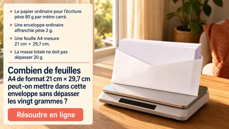 ♦ Pas plus de vingt grammes