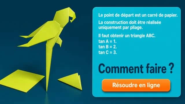 Pliage d'un carré pour obtenir des tangentes précises | Tangente