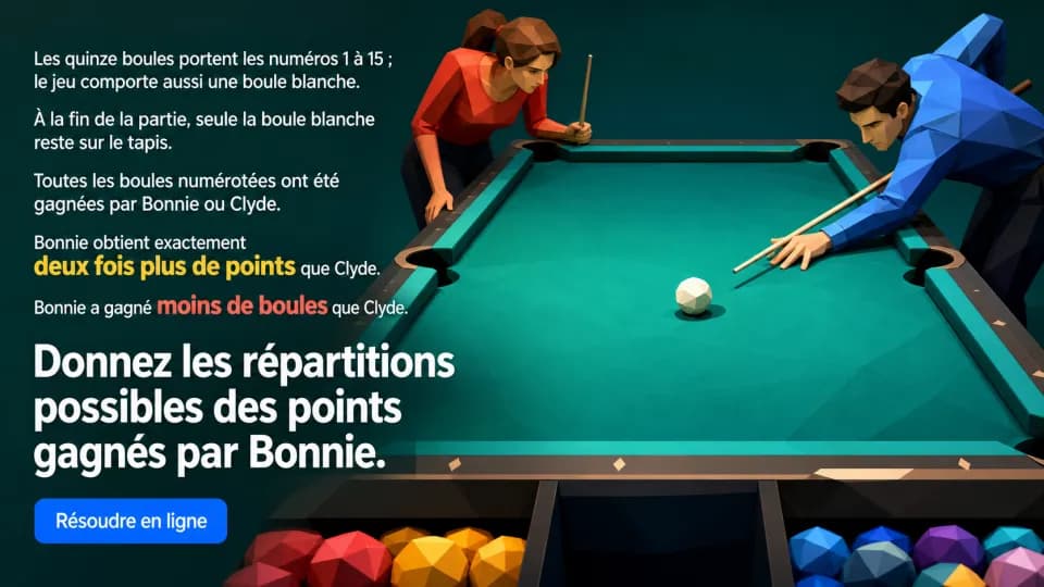 ♦♦ C’est du billard