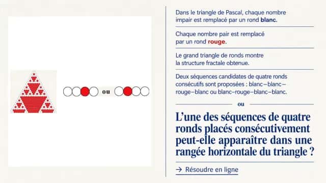 Pascal en blanc et rouge, fractale | Tangente