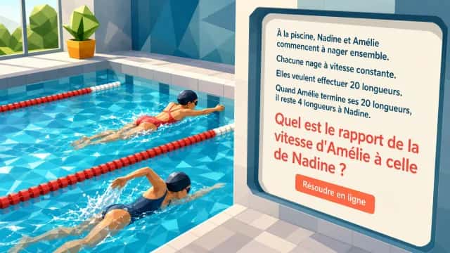 Bonnes nageuses : calculez le rapport de vitesse | Tangente