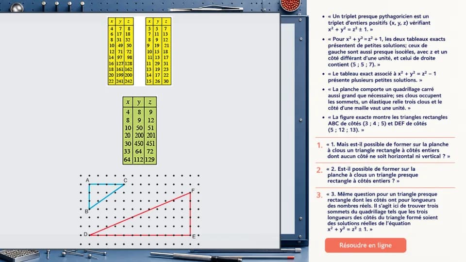 Des triangles « presque » rectangles