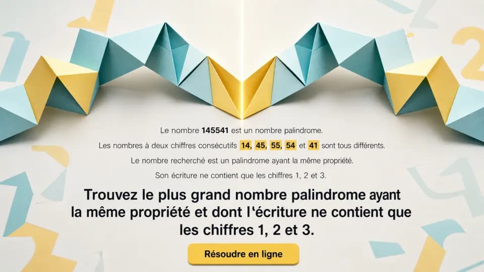 ♦♦ Palindrome sans répétition
