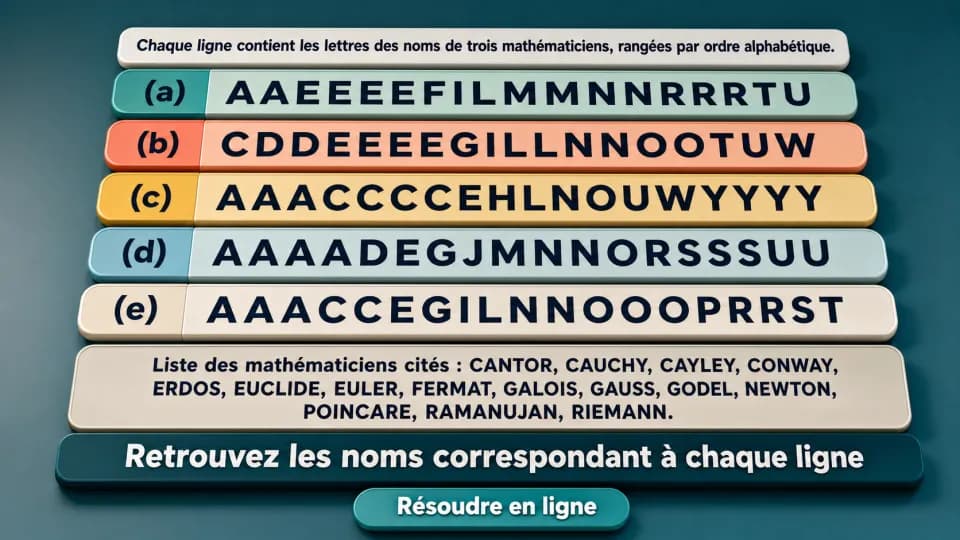 ♦ Des mathématiciens