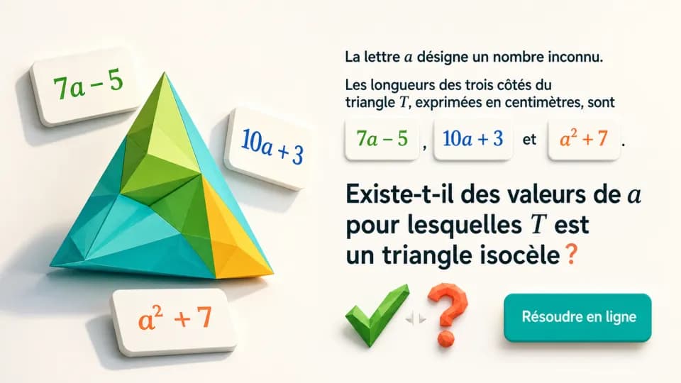 ♦♦ Isocèle mais vrai