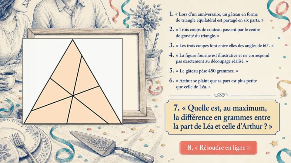 ♦ Le partage du gâteau